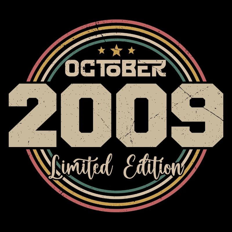 Born in October 2009 Retro Birthday October 2009