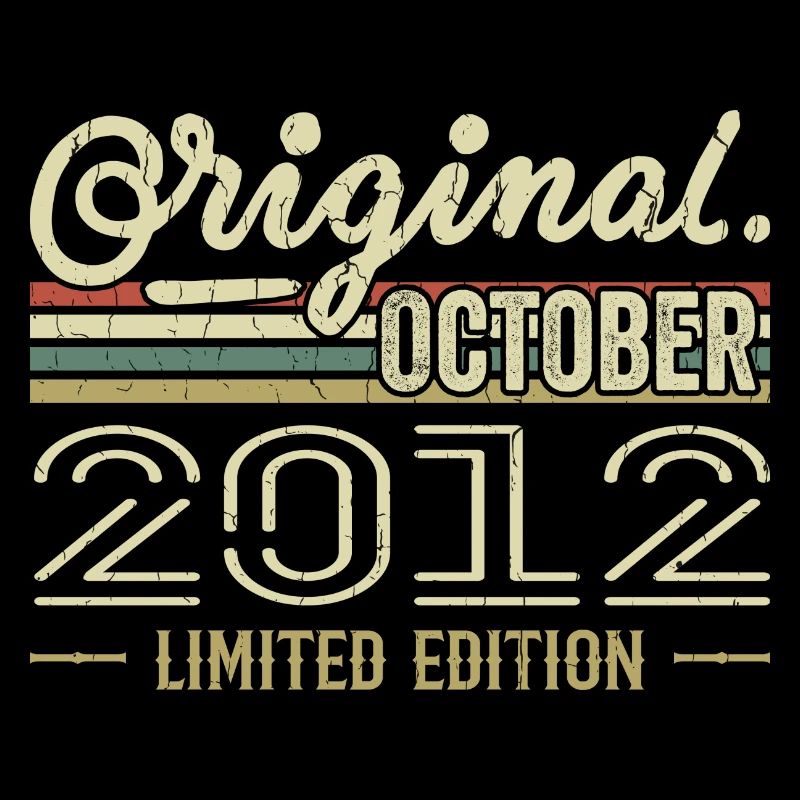 Born in October 2012 Retro Birthday October 2012