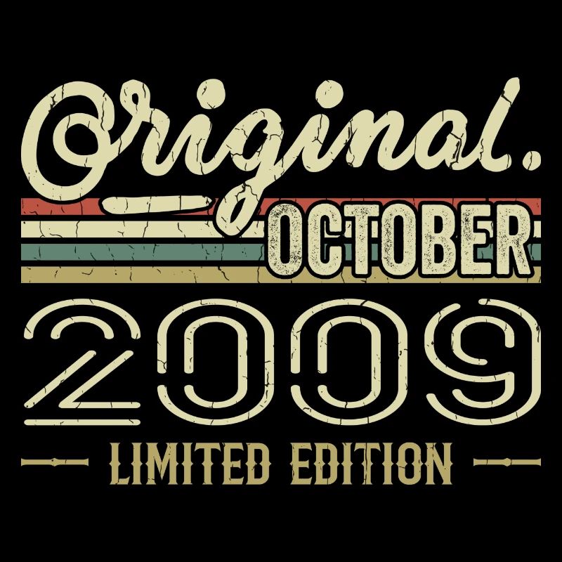Born in October 2009 Retro Birthday October 2009