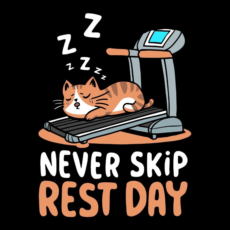 Never Skip Rest Day Funny Bodybuilding Cat