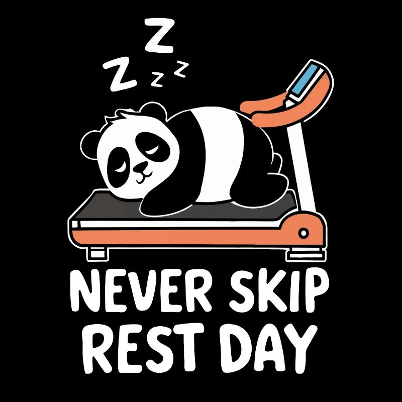 Never Skip Rest Day Funny Bodybuilding Panda