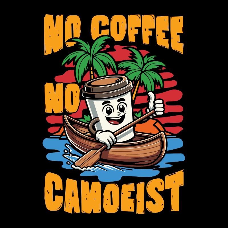 Canoeing No Coffee No Boating Rower Coffee Lover