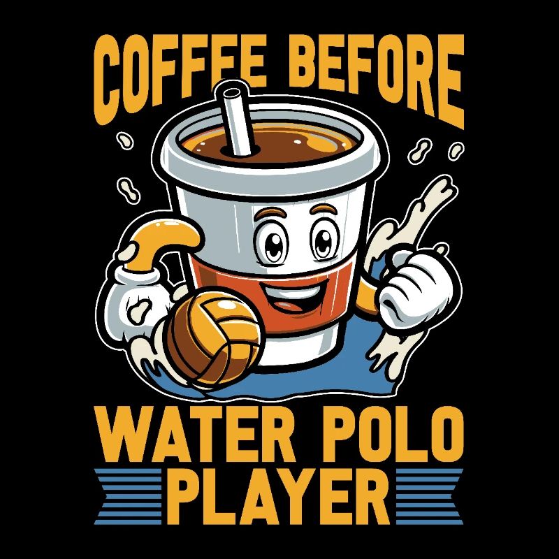 Café de water-polo avant la baignade Amateur de café