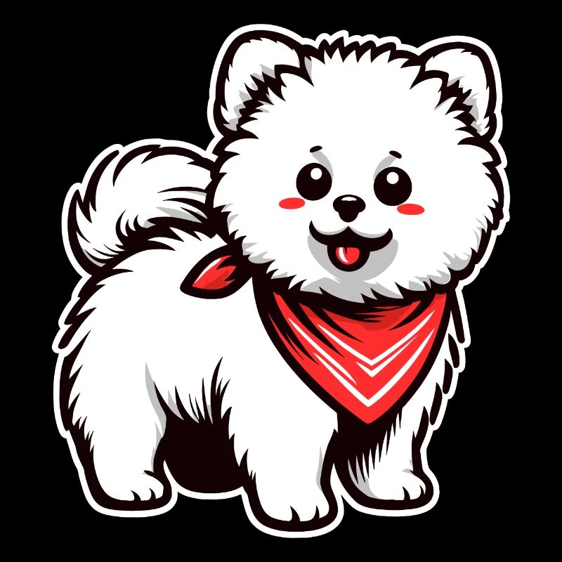 HUND MALTESER ZWERG SPITZ SAMOJEDE PUDEL HALSTUCH