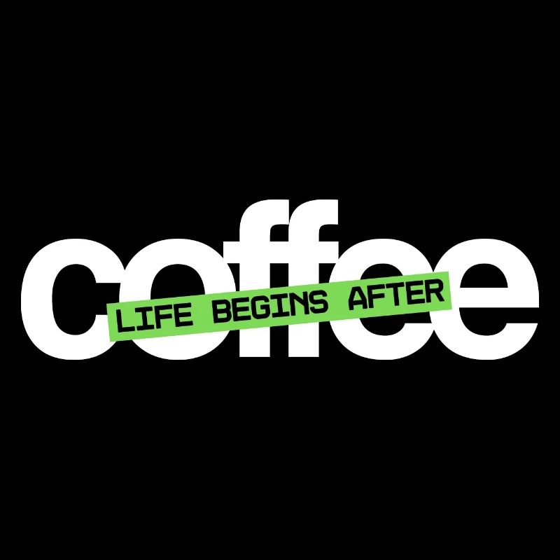Lustiges Lebenszitat Das Leben beginnt nach dem Kaffee