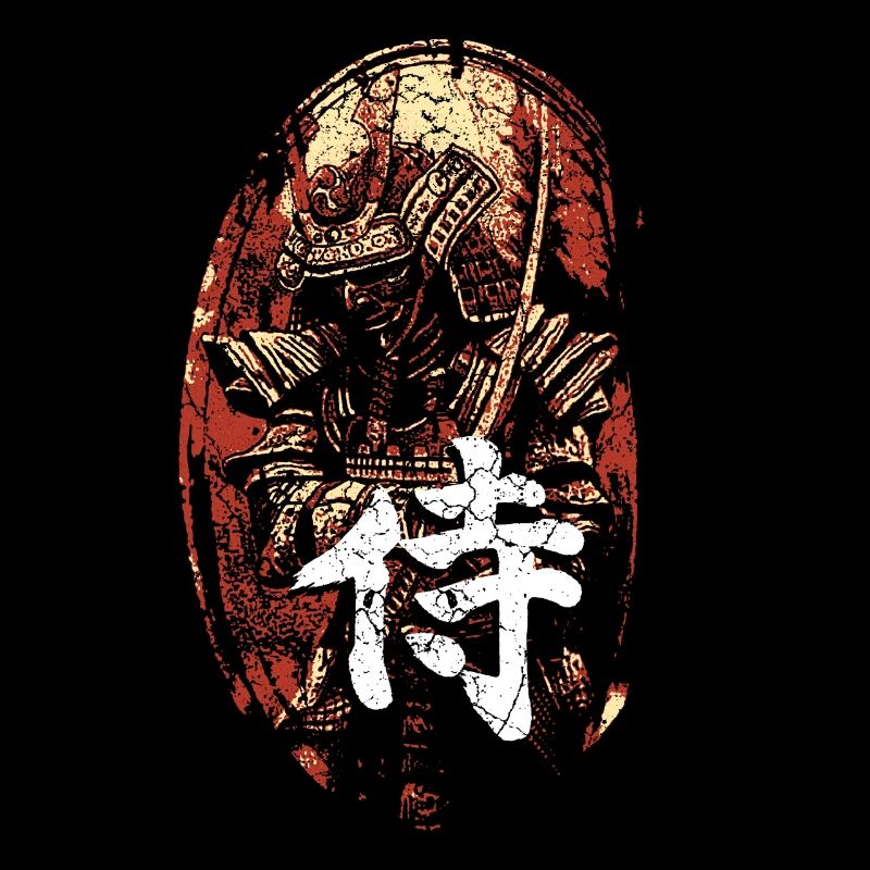 Samurai Japan Schrift Zeichen