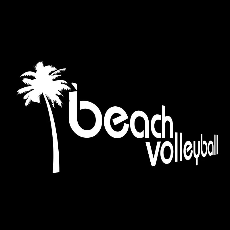 Beachvolleyball with palm