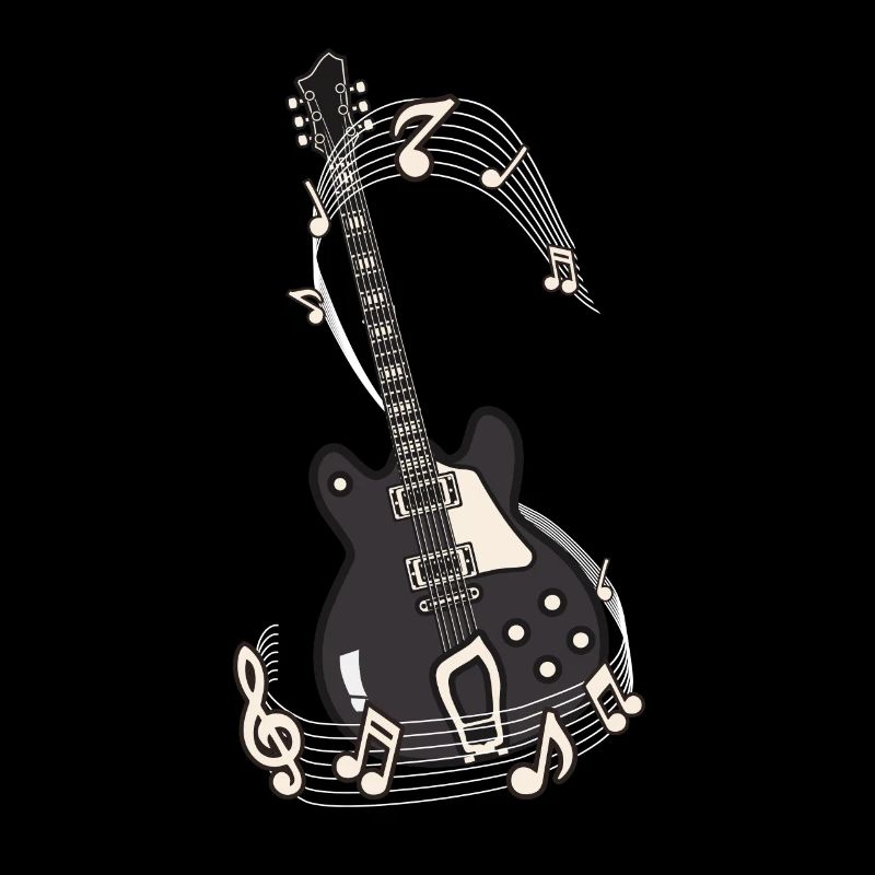 Electric Guitar Musical Notes