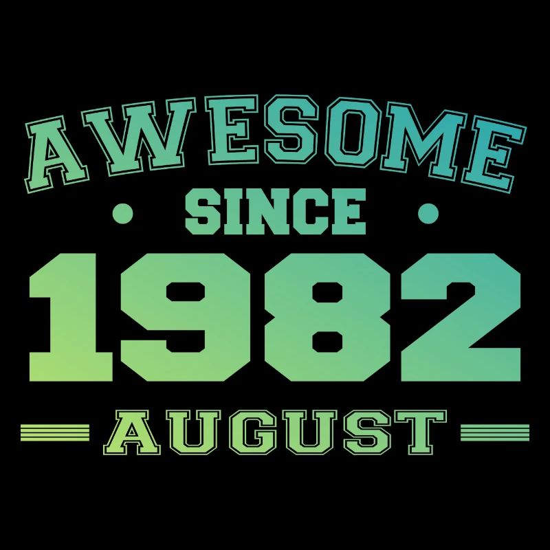 1982 August Year Birth Birthday August 1982