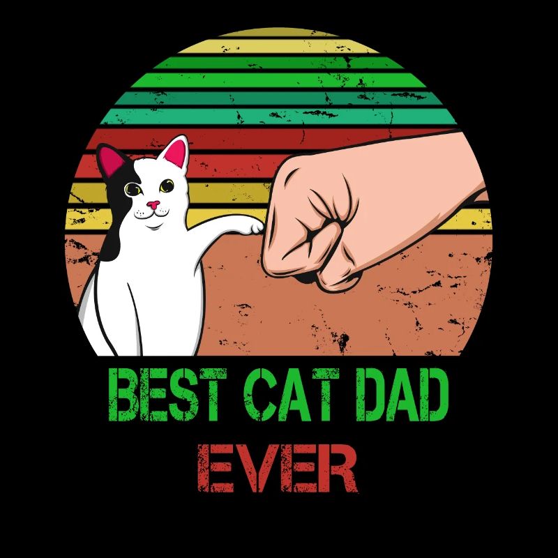 Best Cat Dad Ever Retro Geschenk