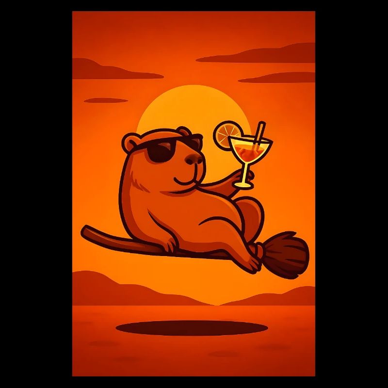 Cadeau d’été Capybara d’Halloween