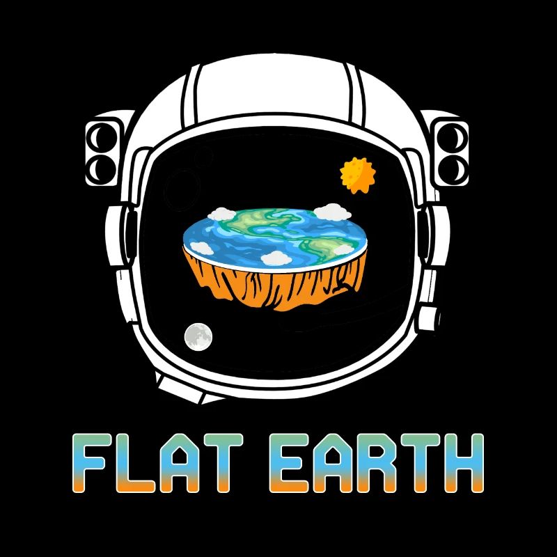 Flache Erde Astronaut Sonne Mond - Flat Earth