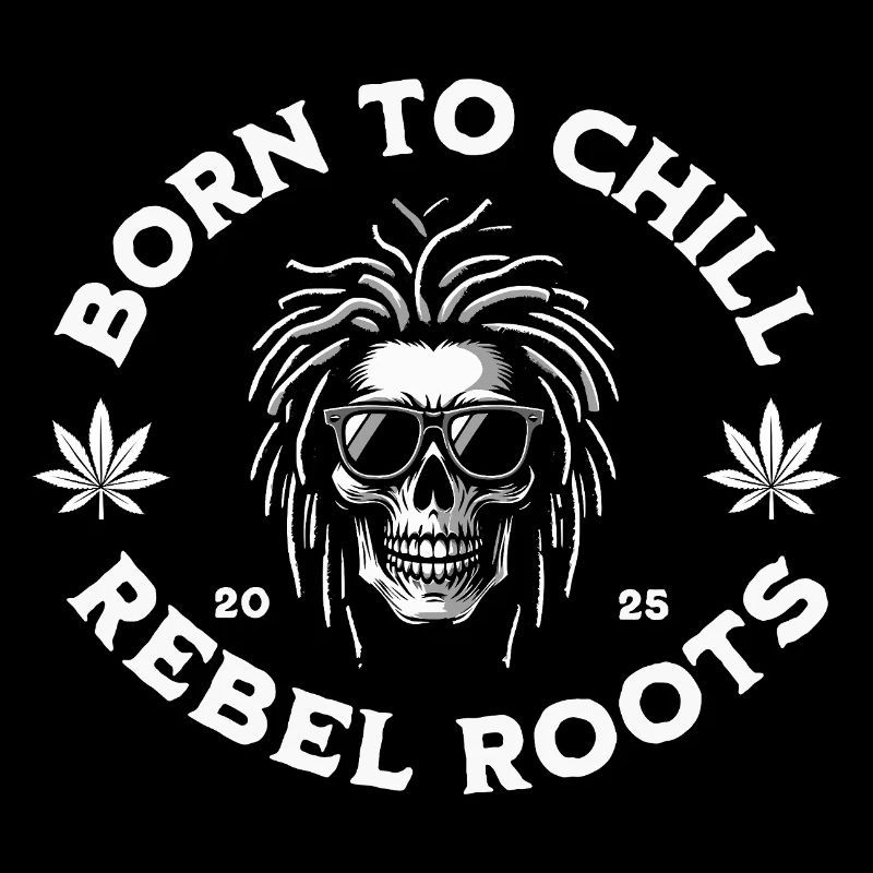 T-shirt dreadlocks tête de mort unisexe
