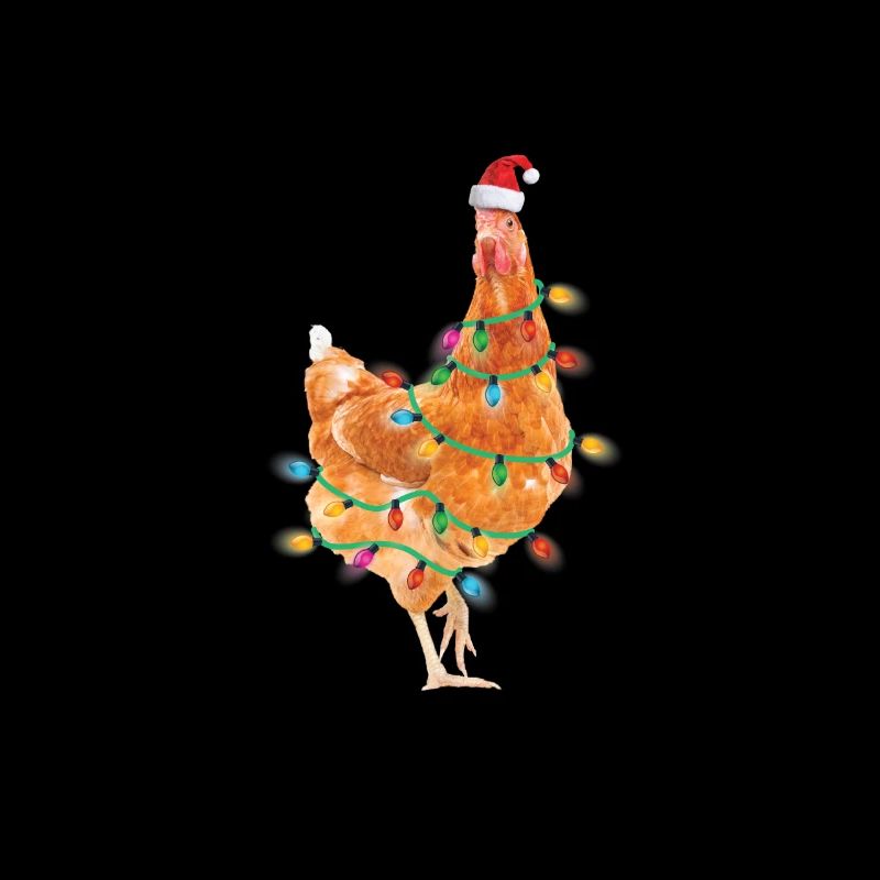 Chicken String Lights Christmas Christmas Hat