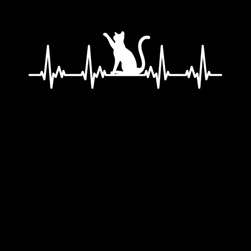 Chat ECG battement de cœur