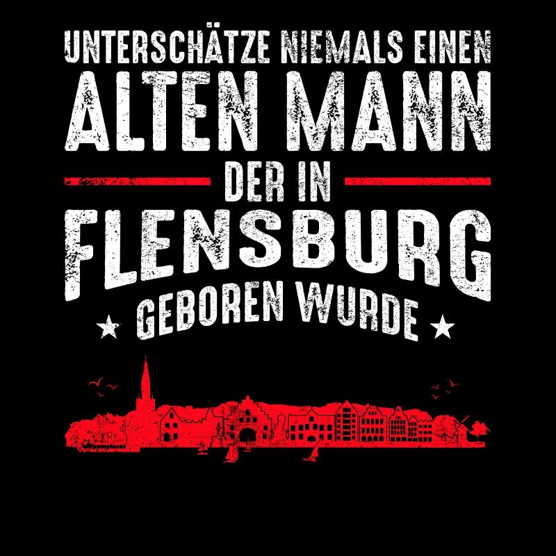 Flensburg Stadt Skyline | Alter Mann Flensburger
