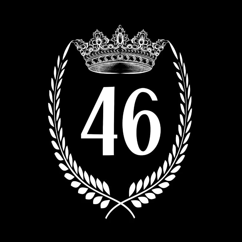 46th birthday Number anniversary 46