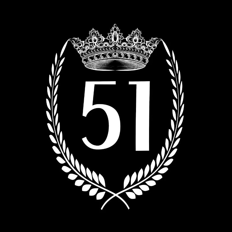 51. Geburtstag Zahl Jubiläum 51
