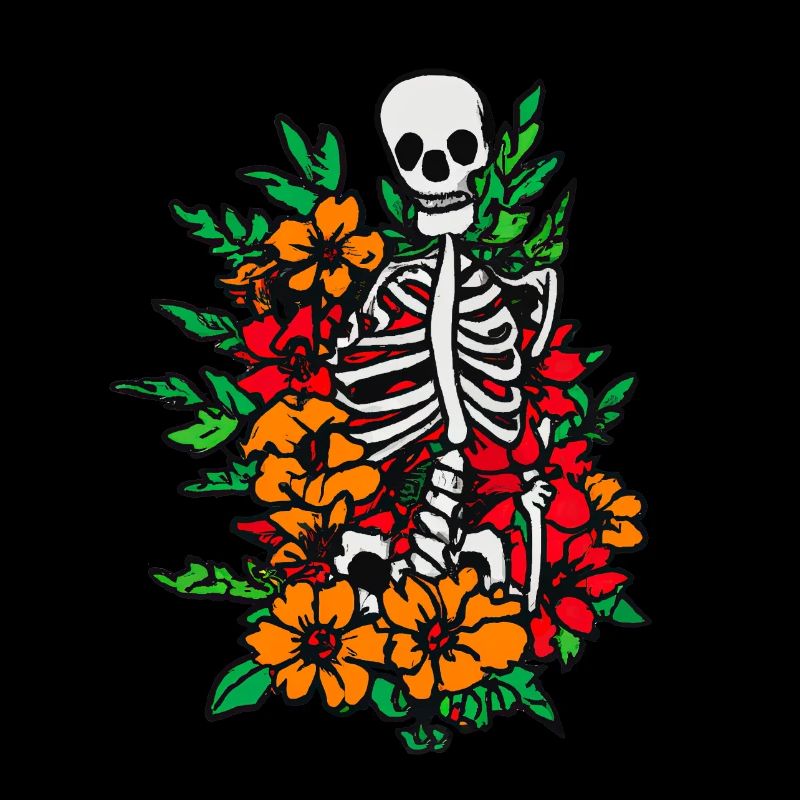 Fiori e scheletro