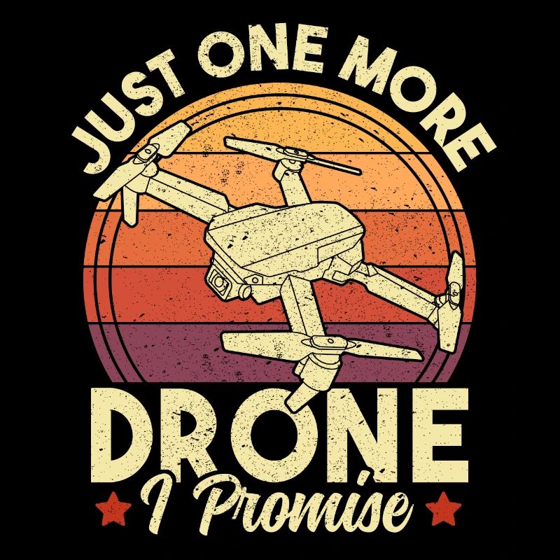 Retro Sunset Funny Drone Pilote Quadcopter Drone