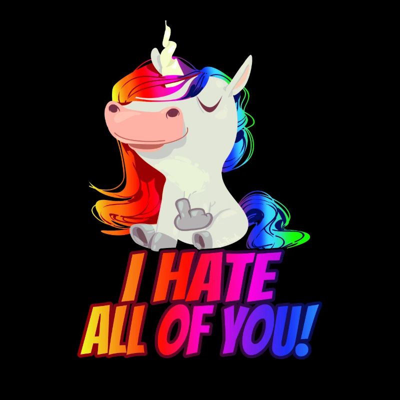 I hate you all! - Middle finger rainbow