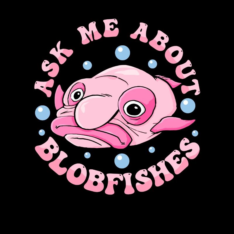 Costume de Blobfish - Visage de poisson Blob laid -