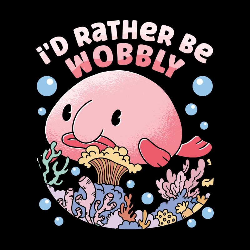 Costume de Blobfish - Visage de poisson Blob laid -