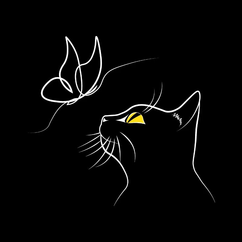 Cat With Butterfly