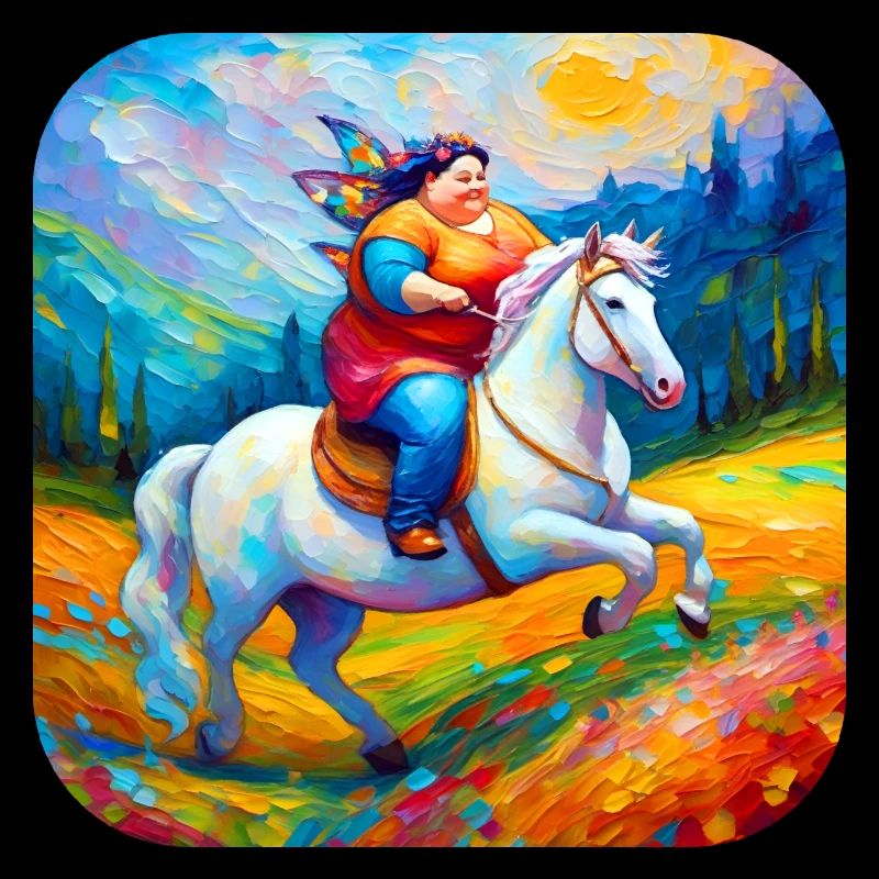 Mignon Grosse Moppel Fée avec Licorne