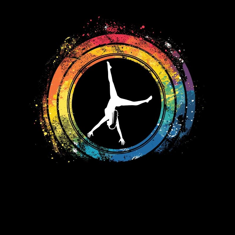 Gymnaste cool de la roue de charrette