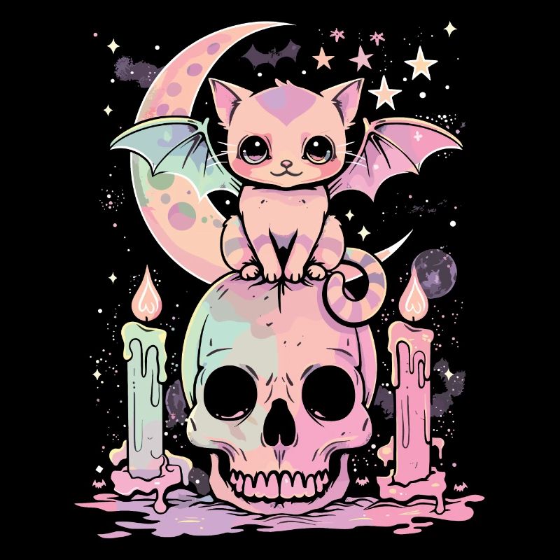 Kawaii Chat Pastel Goth Mignon Effrayant
