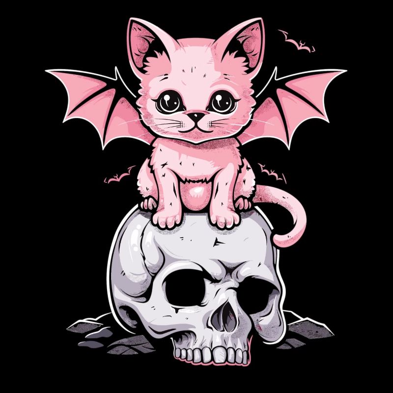 Kawaii Chat Pastel Goth Mignon Effrayant