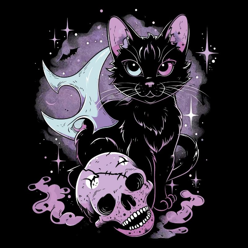 Kawaii Cat Pastel Goth Teuflisch
