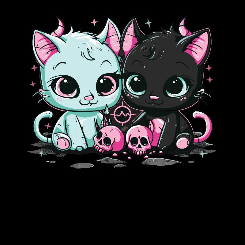 Kawaii Cat Pastel Goth Teuflisch