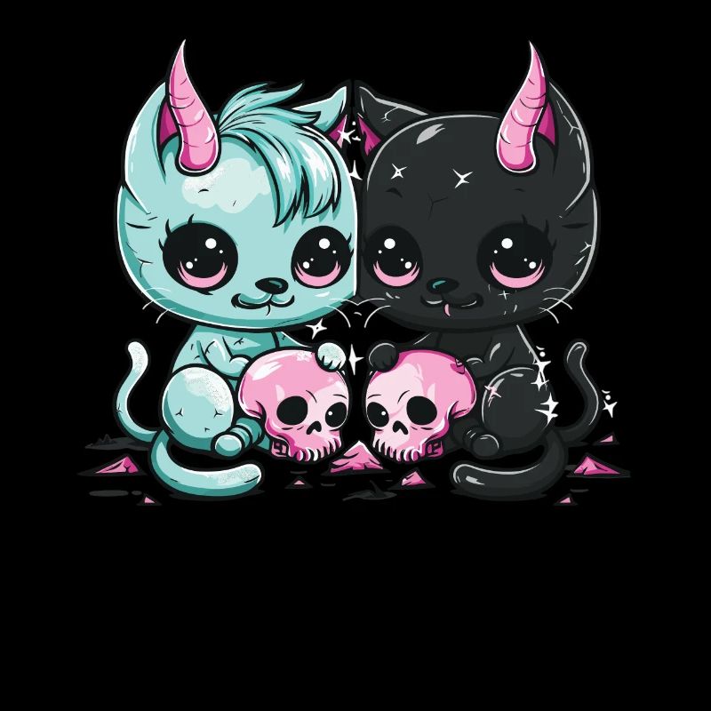 Kawaii Cat Pastel Goth Teuflisch