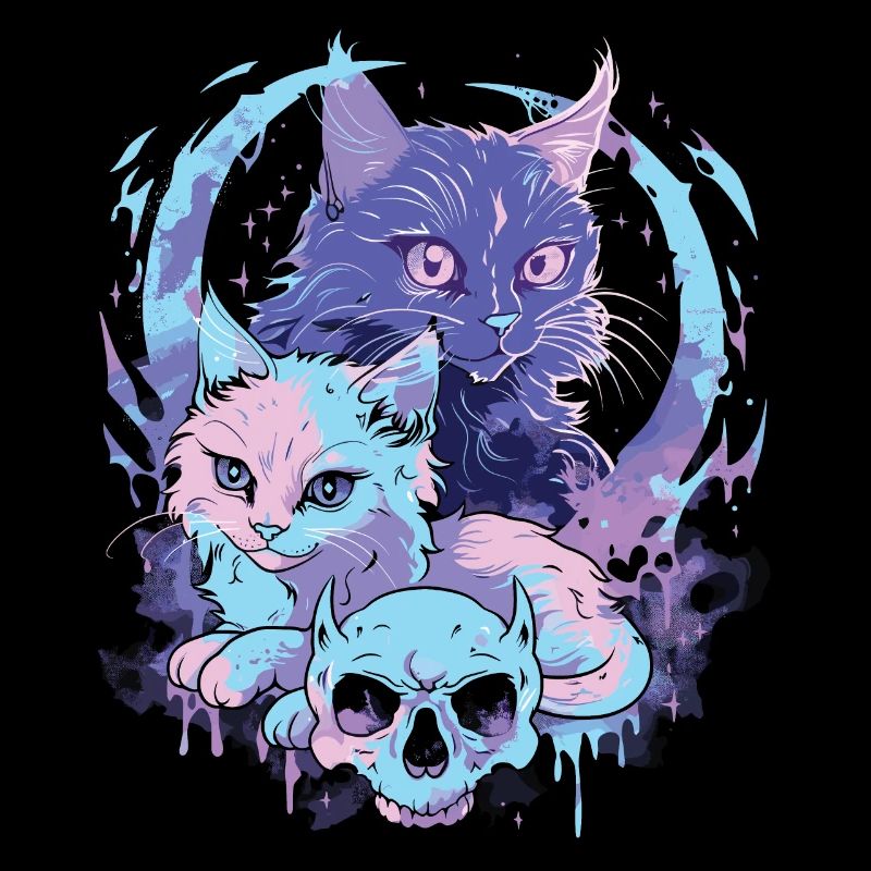 Kawaii Cat Pastel Goth Teuflisch