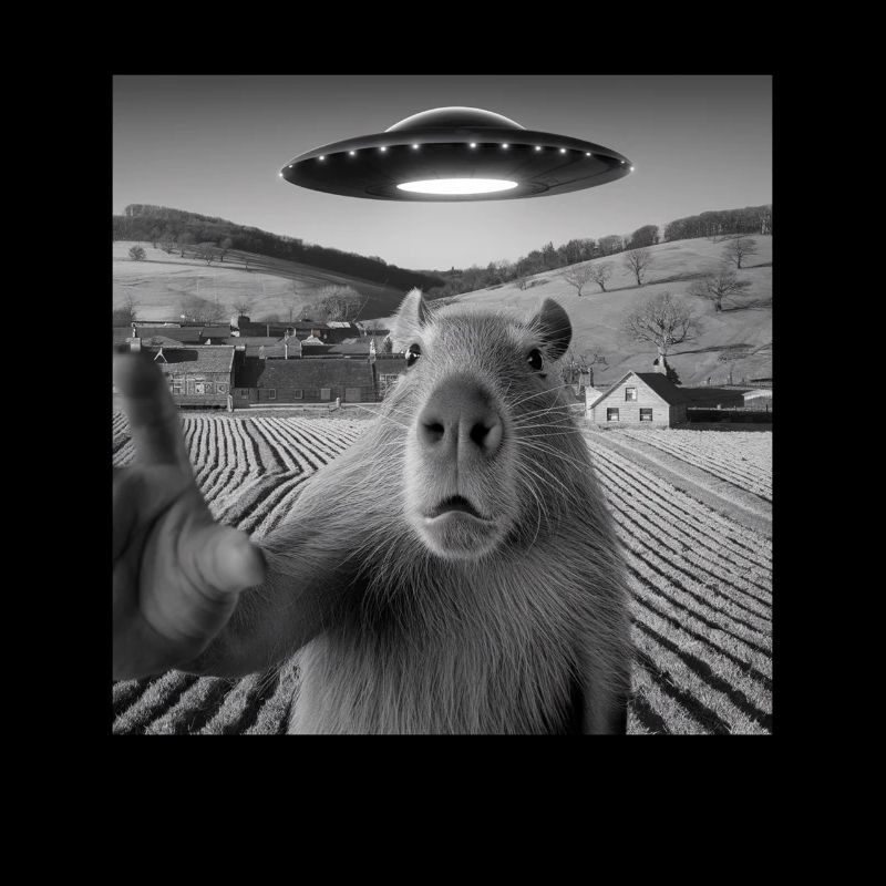 Alien-Begegnung Capybara Selfie