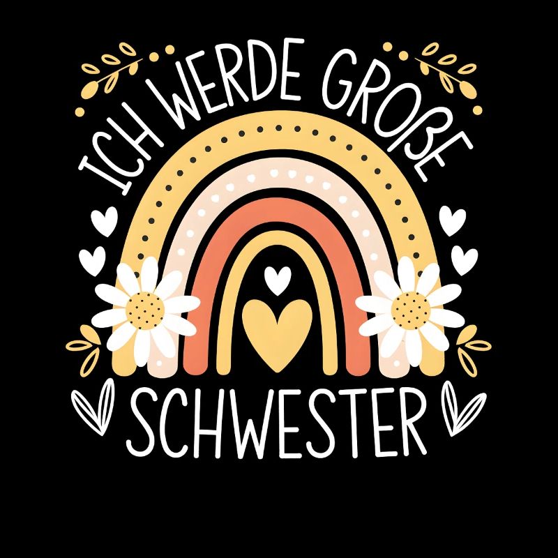 Ich Werde Große Schwester Regenbogen Boho