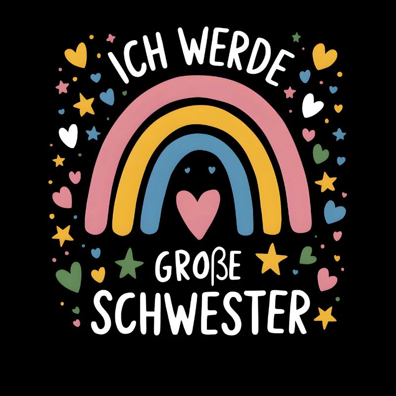 Ich Werde Große Schwester Regenbogen Boho