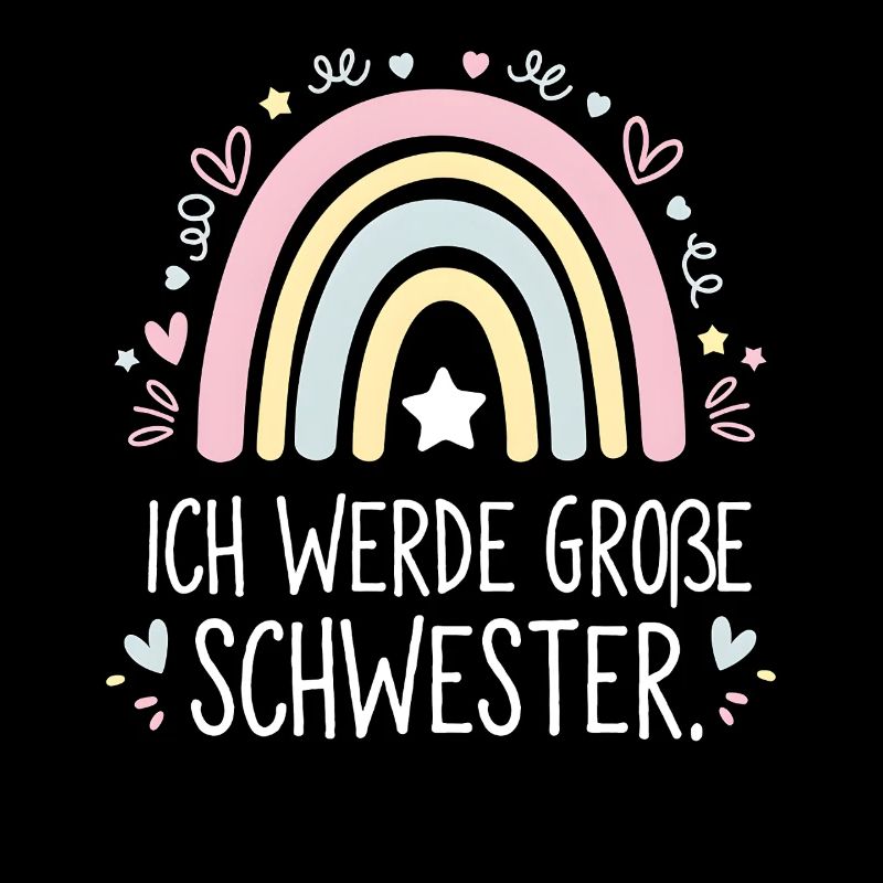 Ich Werde Große Schwester Regenbogen Boho