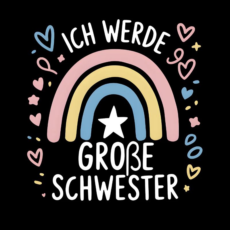 Ich Werde Große Schwester Regenbogen Boho