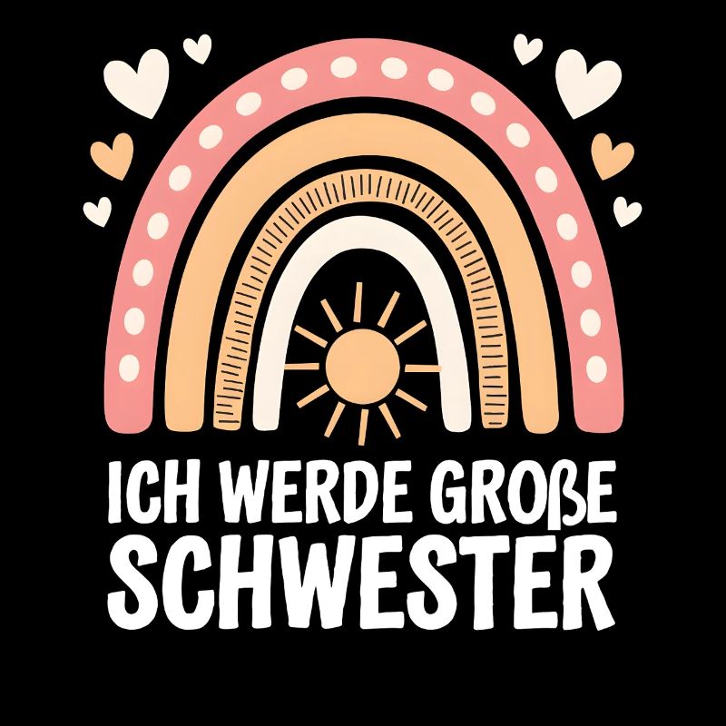 Ich Werde Große Schwester Regenbogen Boho