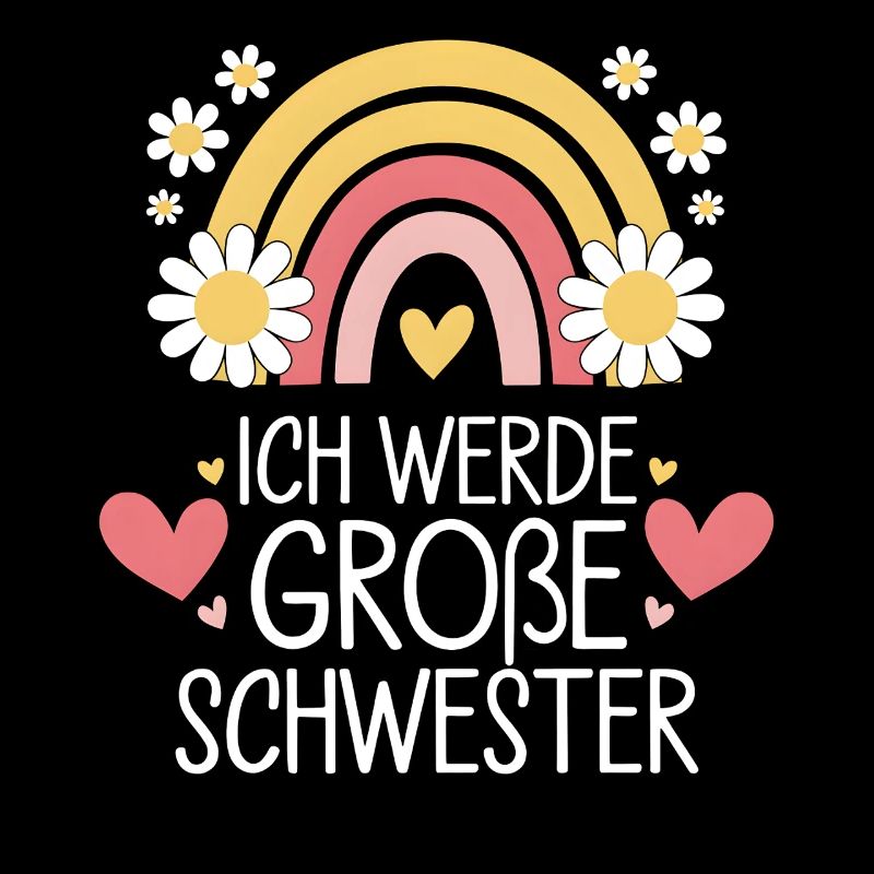 Ich Werde Große Schwester Regenbogen Boho