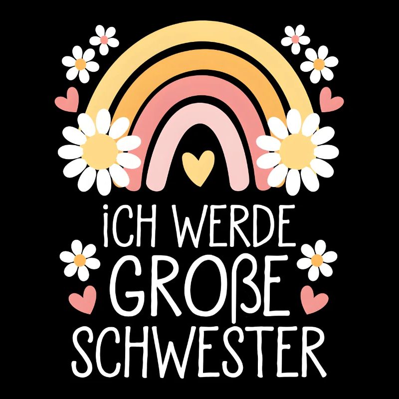 Ich Werde Große Schwester Regenbogen Boho