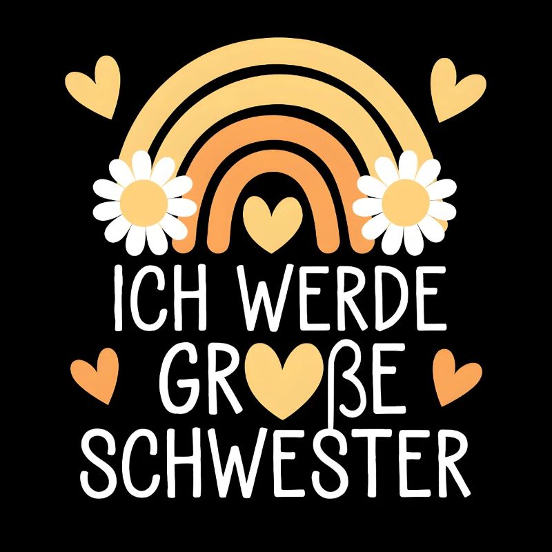 Ich Werde Große Schwester Regenbogen Boho
