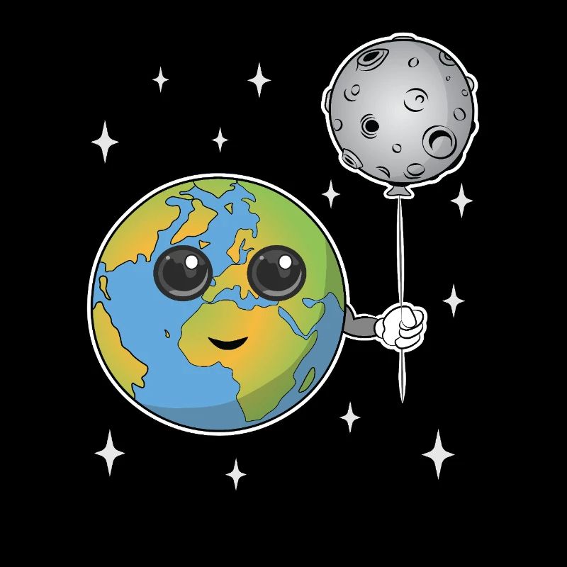 Planet Earth with a Moon Balloon