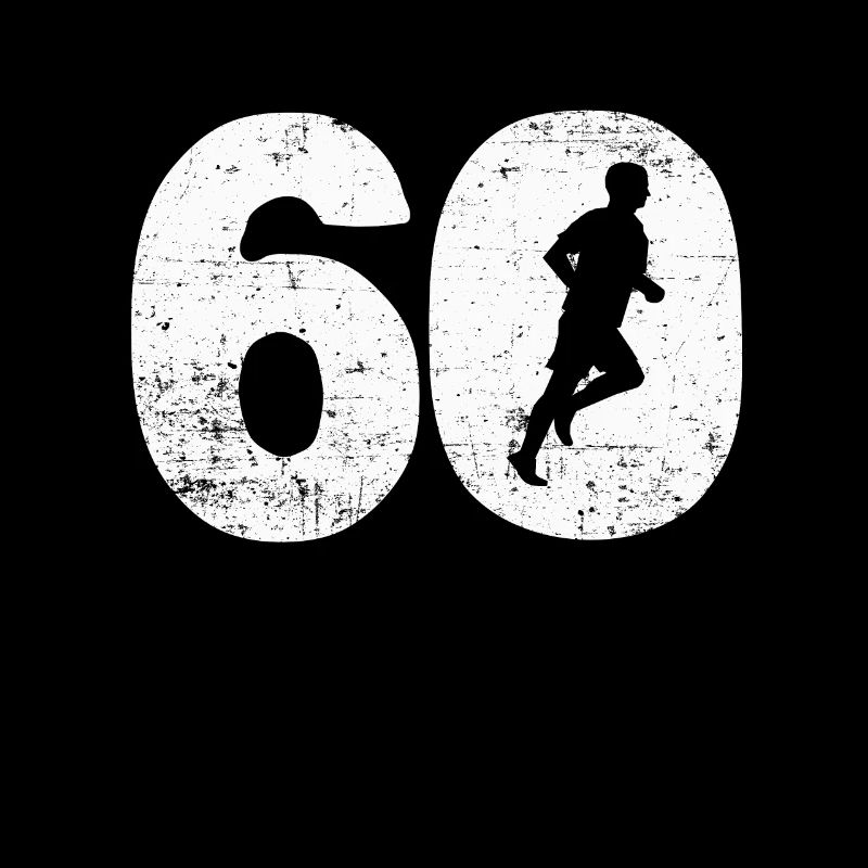 60 60th sixty birthday jogging running gift