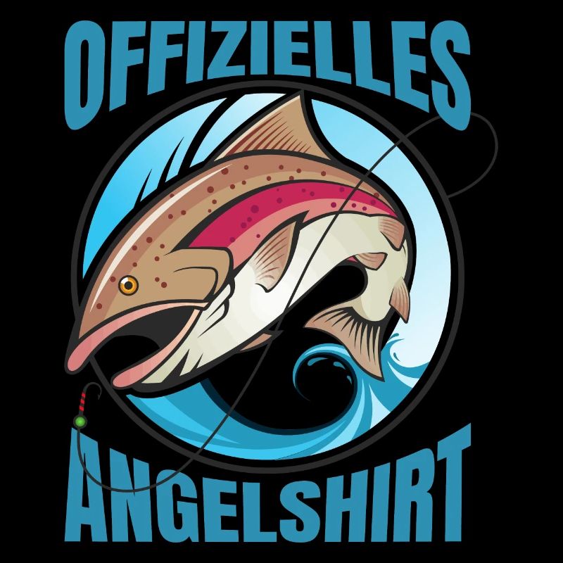 Offizielles Angelshirt - Forellenbarsch in Aktion