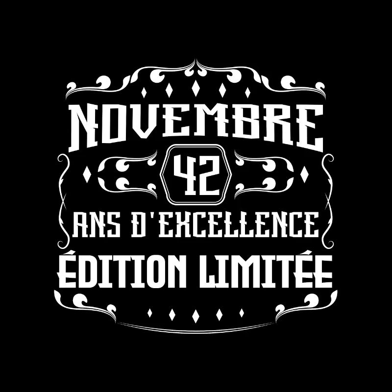 Novembre 42 Ans cadeau d'Anniversaire