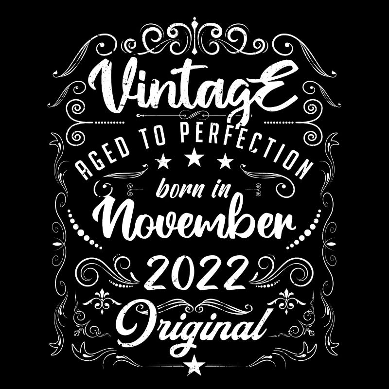Vintage GEBOREN IM NOVEMBER 2022- Jubiläumsgeschenk.